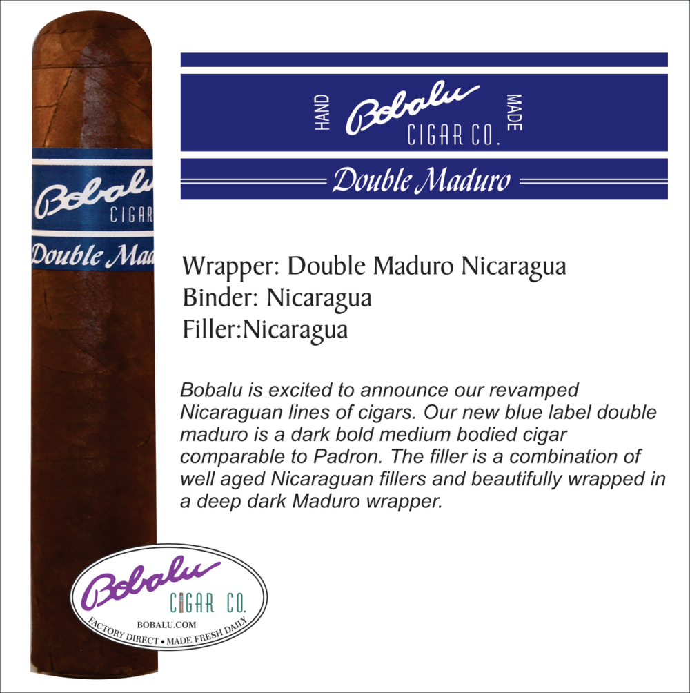 Blue Label Double Maduro Nicaraguan Maduro  - (Wholesale)