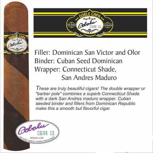 Doble Capa Barberpole Dominican Connecticut Maduro  - (Wholesale)